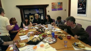 Our correspondents enjoying lunch