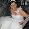lisa in her wedding dress