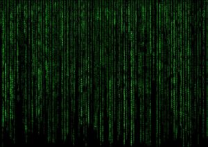 matrix computer code on screen